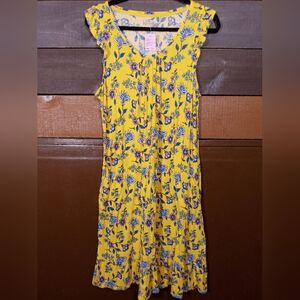 Croft & Barrow adorable Large Yellow/blue Girly Feminine cap Sleeve nightgown